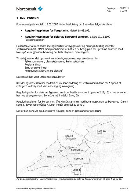 Egersund sentrum Planbeskrivelse