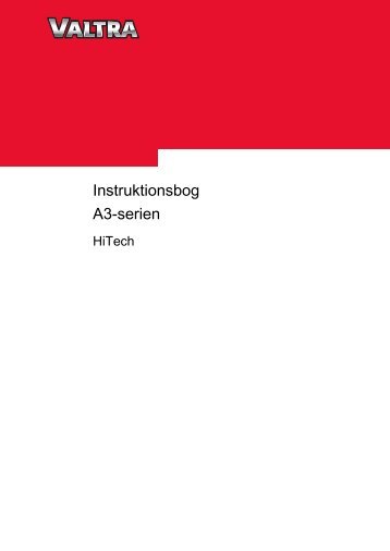 Instruktionsbog A3-serien - Valtra