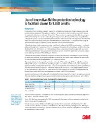 Use of innovative 3M fire protection technology to facilitate claims for ...