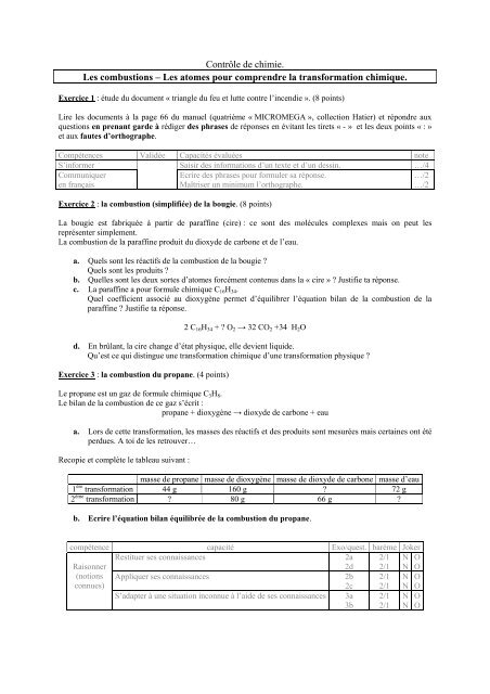 controle transformation chimique - Académie d'Aix-Marseille