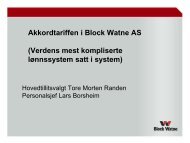 Akkordtariffen i Block Watne AS (Verdens mest kompliserte ...