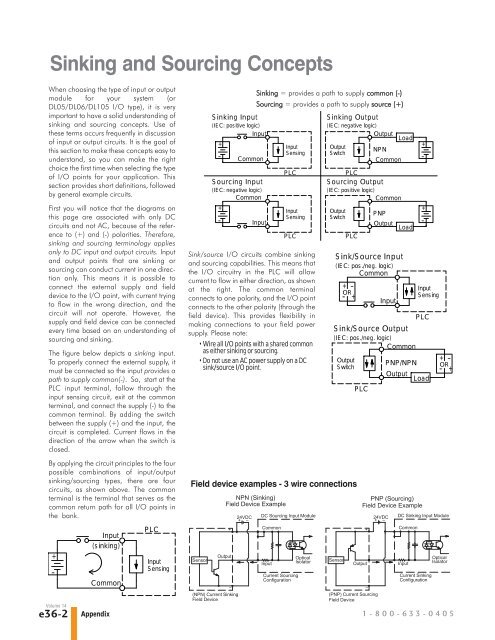 Sinking And Sourcing Concepts Automationdirect Com