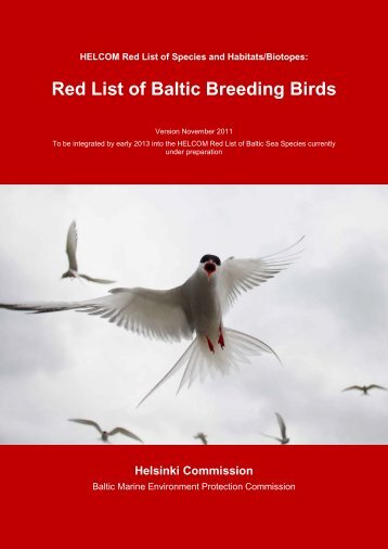 Red List of Baltic Breeding Birds - Helcom