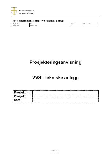 PA VVS- Tekniske anlegg - Nord-Trøndelag fylkeskommune