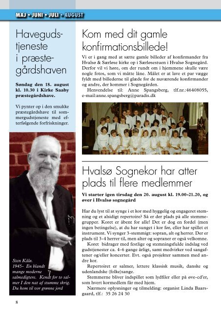 JUNI - JULI - AUGUST 2013 - Kirke Saaby Kisserup pastorat