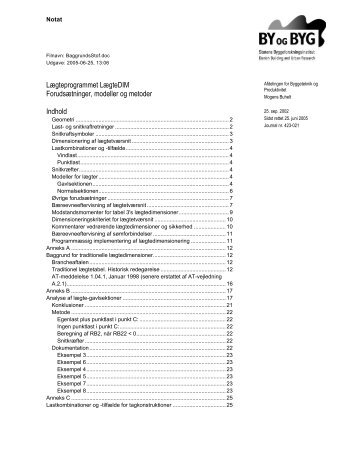 Lægteprogrammet LægteDIM Forudsætninger, modeller og metoder ...