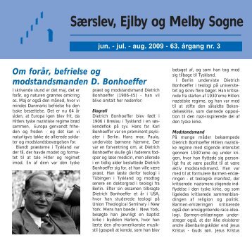 Jun. - jul. - aug. 2009 - 65. årgang nr. 3 - særslev-ejlby-melby sogne