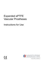 Expanded ePTFE Vascular Prostheses - Vascutek