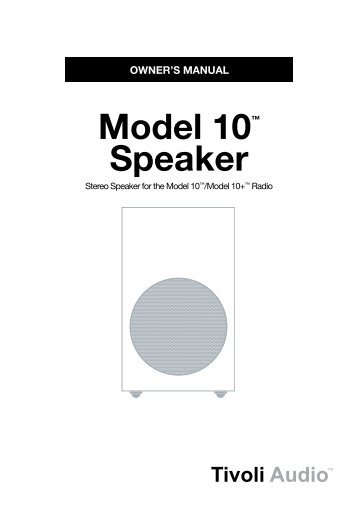 Model 10™ Speaker - Tivoli Audio