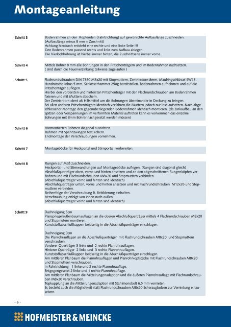 Montageanleitung für das Multiframe-Aufbausystem - HOF-MEI-KO