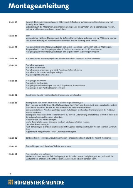 Montageanleitung für das Multiframe-Aufbausystem - HOF-MEI-KO