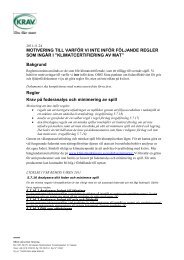 MOTIVERING TILL VARFÖR VI INTE INFÖR FÖLJANDE ... - Krav