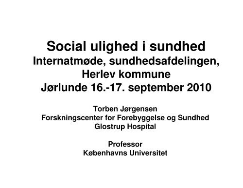 Social ulighed i sundhed