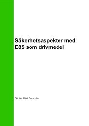 Säkerhetsaspekter med E85 som drivmedel