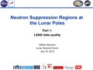 Neutron Suppression Regions at the Lunar Poles Part 1 - NASA Lunar ...