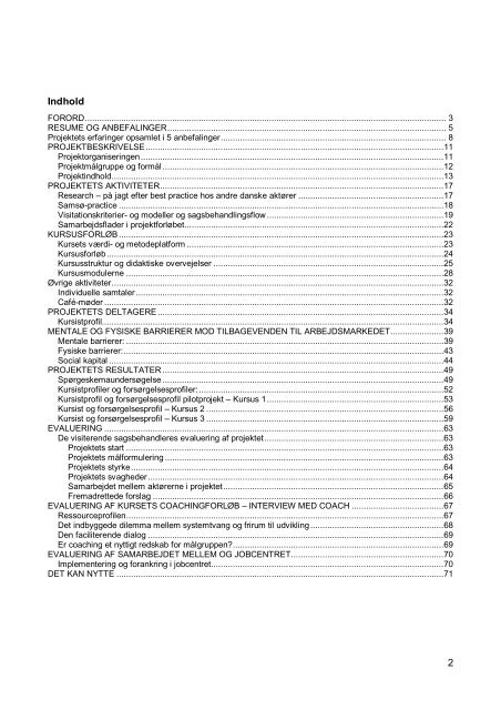 Evalueringsrapport Nøglen (pdf 3 MB) - Aarhus.dk