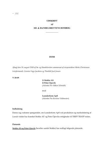 Se afgørelsen - Guidelines for varemærker - Patent- og ...