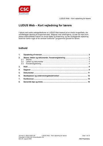 LUDUS Web – Kort vejledning for lærere