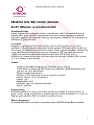 Stainless Steel Dry Cleaner (Aerosol) - Knud E. Dan A/S