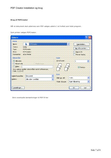 Information til installation og brug af PDFCreator.pdf