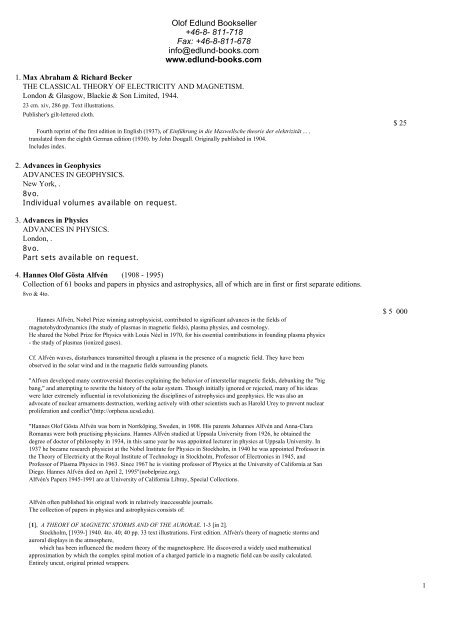Katalog Physics Olof Edlund
