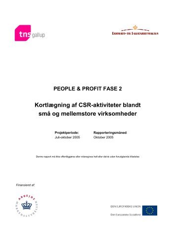 Kortlægning af CSR-aktiviteter blandt små og ... - Samfundsansvar
