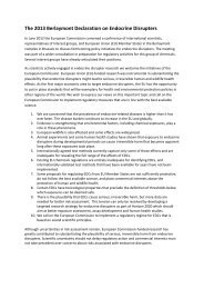 The 2013 Berlaymont Declaration on Endocrine ... - Brunel University