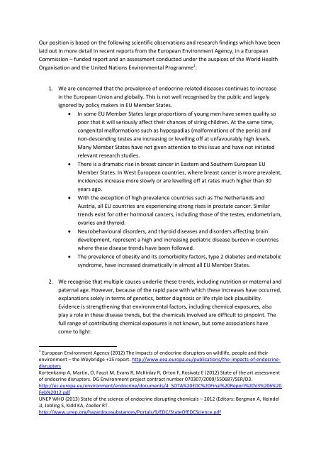 The 2013 Berlaymont Declaration on Endocrine ... - Brunel University