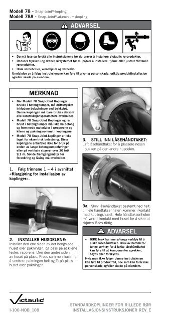 INSTALLASJONSHÅNDBOK - Victaulic