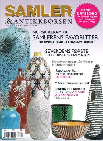 Se reportasje fra Samleren nr 2 2008 - Norsk keramikk