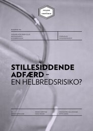 stillesiddende adfærd – en helbredsrisiko? - Vidensråd for ...