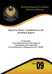 Report on Donor Contributions to the Kurdistan Region - Ministry of ...