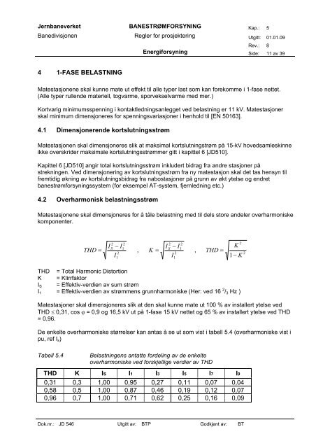 5 - Teknisk regelverk - Jernbaneverket