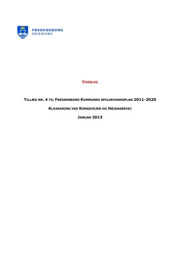 Se forslag nr. 4 til tillæg til spildevandsplanen - Fredensborg ...