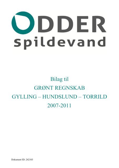 Bilag 2011 - Odder Spildevand A/S