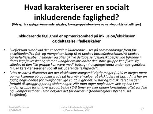 Hvad er inkluderende faglighed? - Omsigt