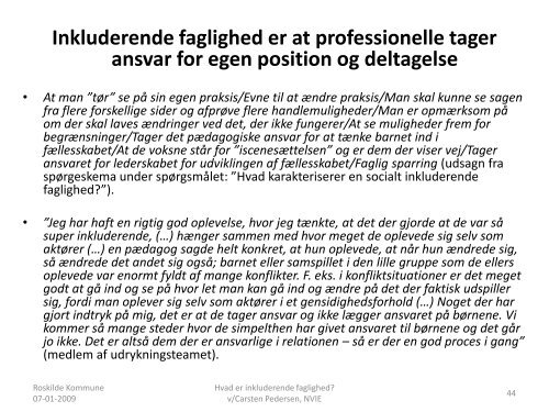 Hvad er inkluderende faglighed? - Omsigt