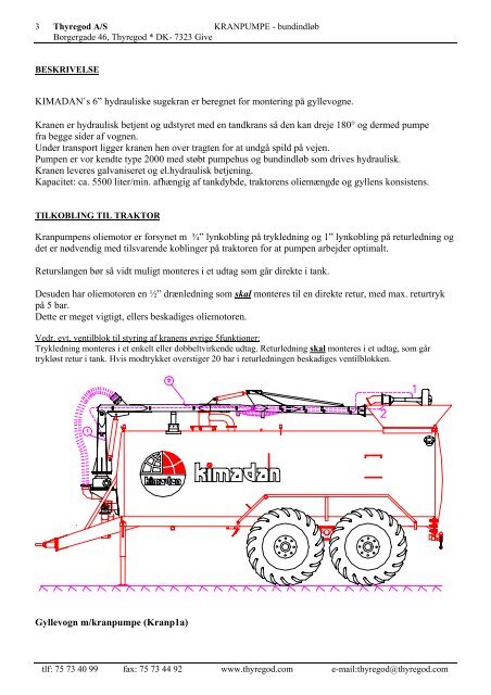 KRANPUMPE - bundindløb - Thyregod A/S