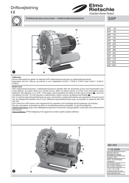 SAP Driftsvejledning - Elmo Rietschle - A Gardner Denver Company