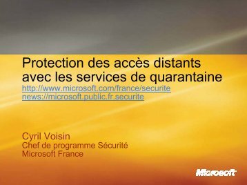 Protection des accès distants avec les services de ... - OSSIR