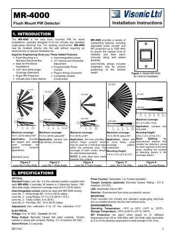 MR-4000 Flush Mount Motion.pdf - Manufactures