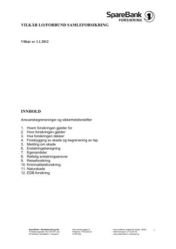 LOs samleforsikring 2012 - El og it forbundet