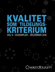 Kvalitet som Tildelingskriterium del II