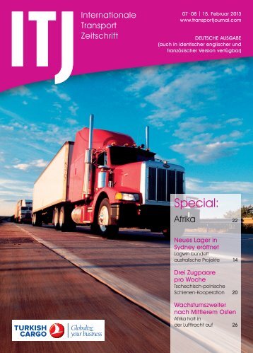 JETZT AUSGABE LESEN vom 07-08/2013 - Transport Journal