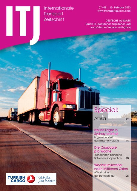 JETZT AUSGABE LESEN vom 07-08/2013 - Transport Journal