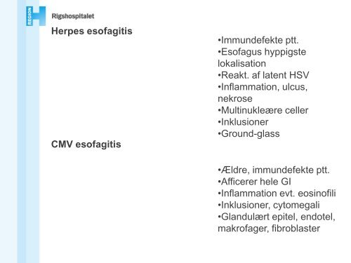 Øsofagus' og ventriklens sygdomme - Gastro.patologi.org