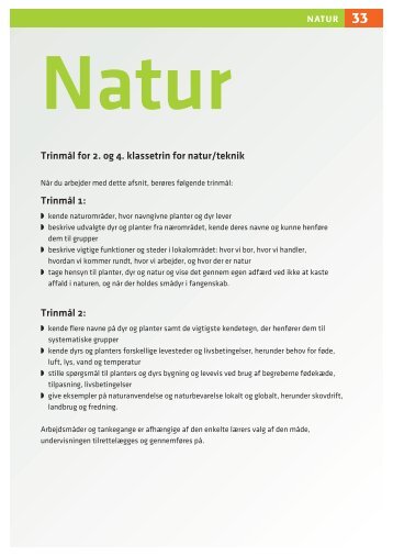 Lærervejledning til natur