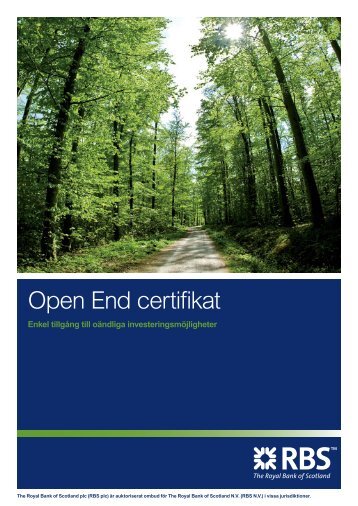 Open End Certifikat - RBS