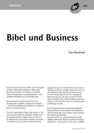 ANKERTEXT 107 Bibel und Business - Wörnersberger Anker