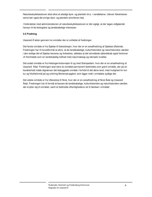 Forslaget til regulativet kan ses HER - Fredensborg Kommune